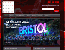 Tablet Screenshot of evansstaging.co.uk
